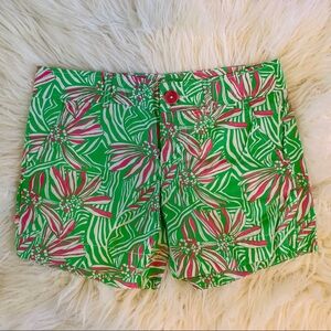 Lilly Pulitzer Callahan Shorts - Green Bean Floral
